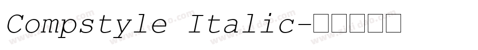 Compstyle Italic字体转换